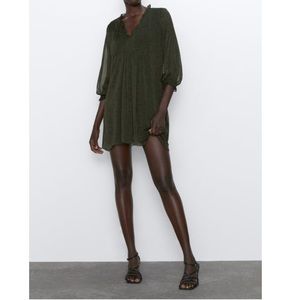 Zara flowy printed dress - M